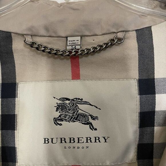 NWOT Burberry men kensington trench coat double breast tan/honey US large 54IT - Picture 7 of 11